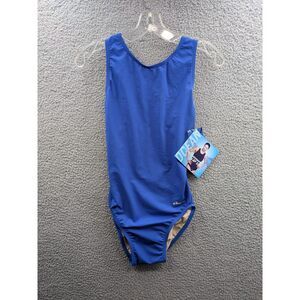 NWT Dolfin Aquashape Women's Conservative Blue Lap Swim Suit size 32/6